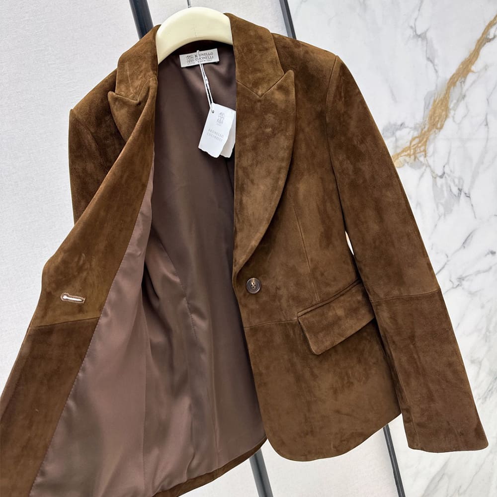 Brunello Cucinelli WOMEN Genuine Leather COAT(size:S|M|L)
