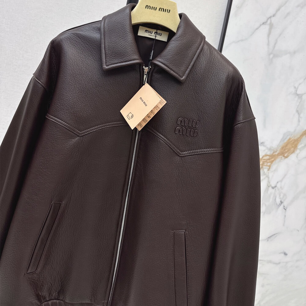 M1um1u WOMEN Genuine Leather COAT(size:S|M|L)