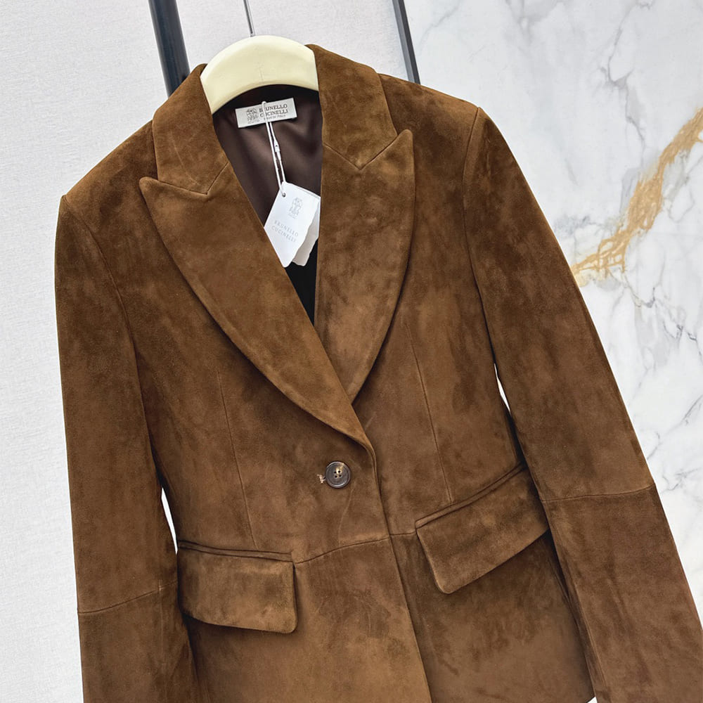 Brunello Cucinelli WOMEN Genuine Leather COAT(size:S|M|L)