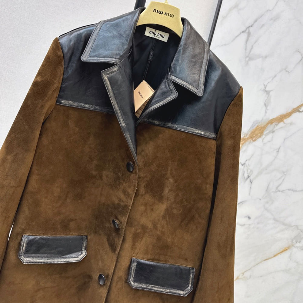 M1um1u WOMEN Genuine Leather COAT(size:S|M|L|XL)