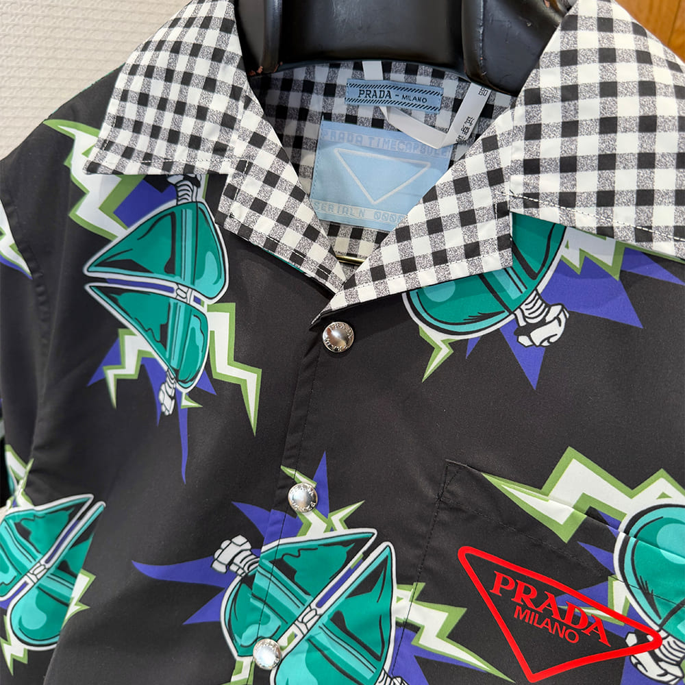 Pra*a UNISEX REVERSIBLE SHIRT(size:S|M|L|XL)