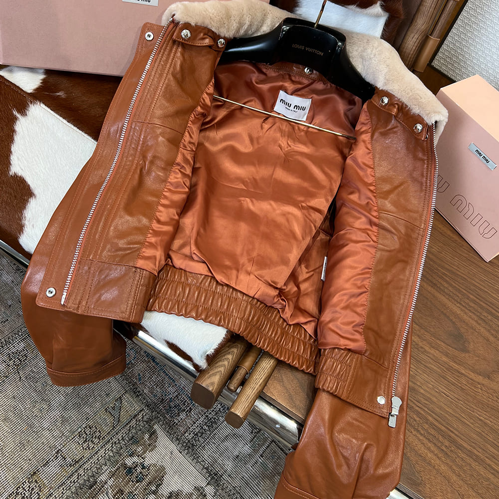 M1um1u UNISEX Genuine Leather COAT(size:S|M|L)