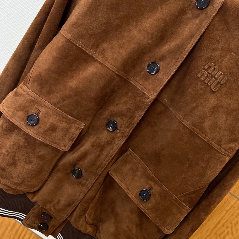 M1um1u UNISEX Genuine Leather COAT(size:S|M|L|XL)