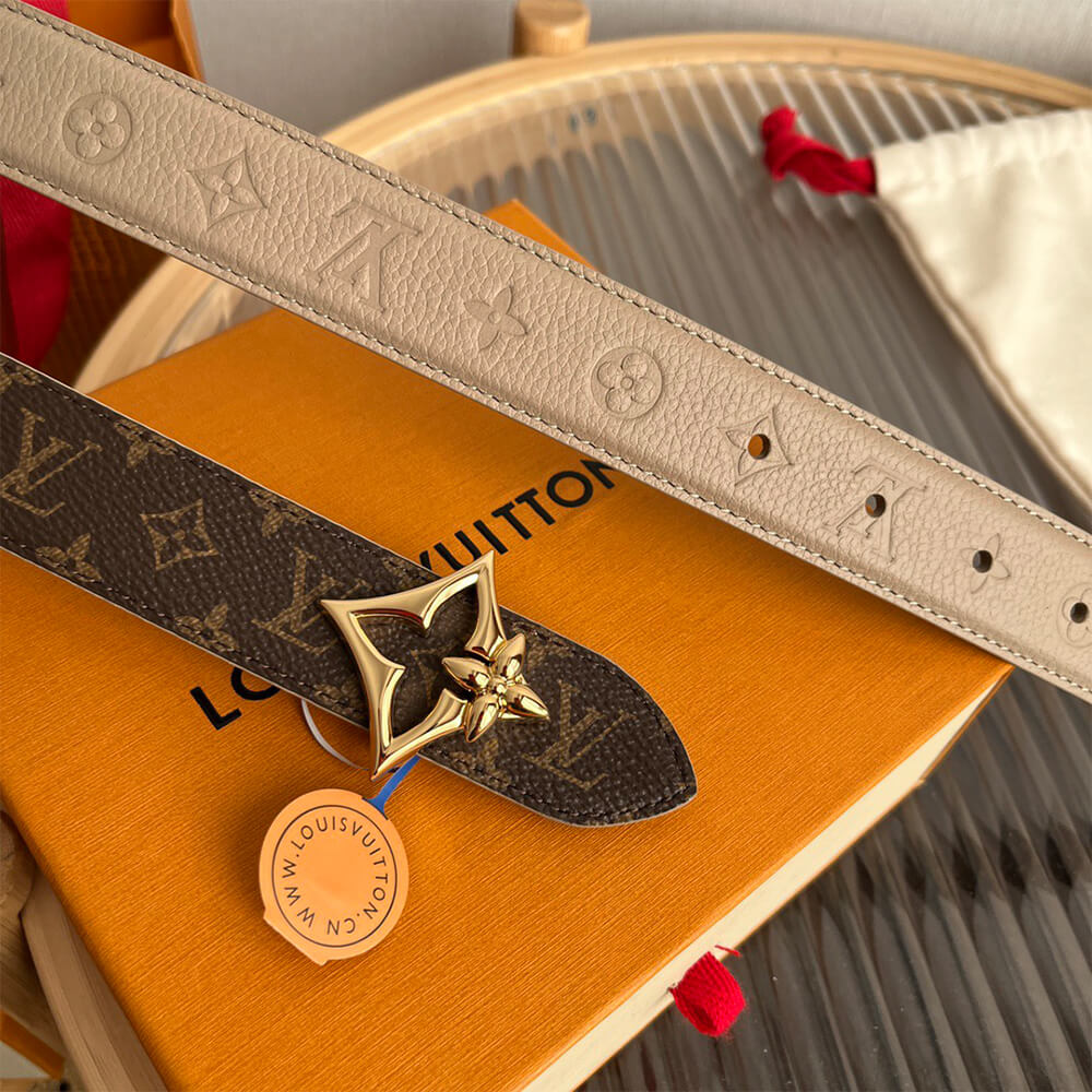 LV Flowergram 30mm Reversible Belt