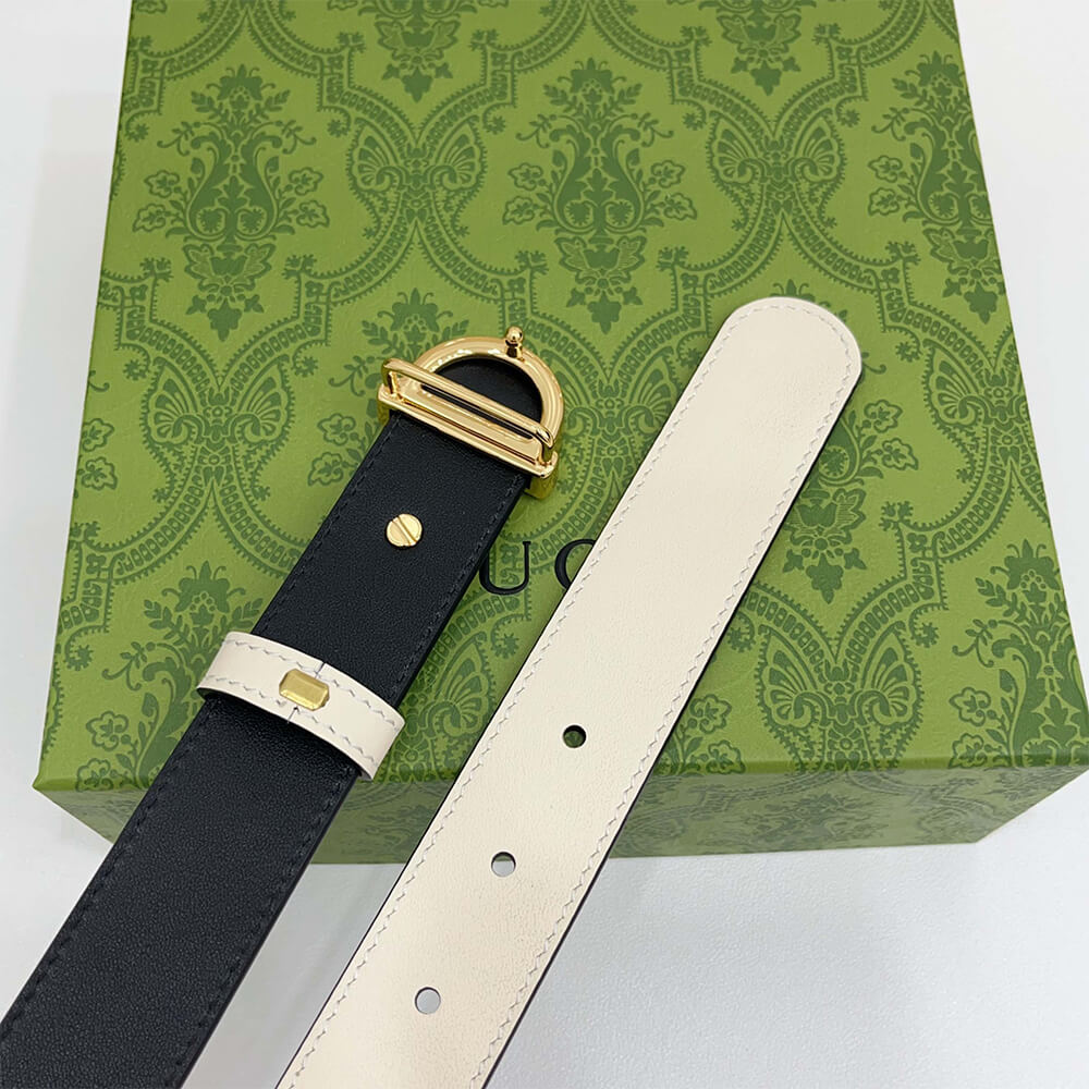 Gvc*1 Thin belt with half-Horsebit buckle