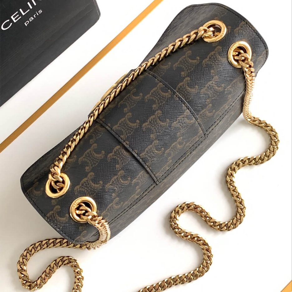 Medium Ce1i*e VICTOIRE BAG WITH LOGO PRINT
