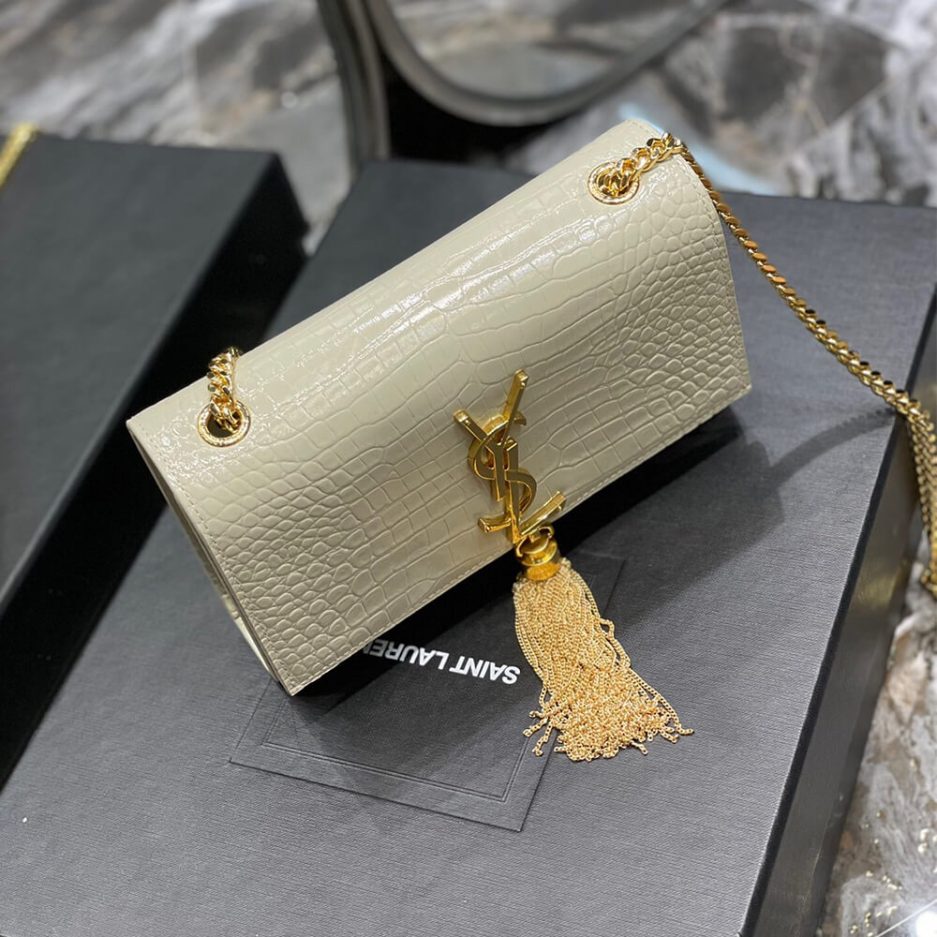 Y51 KATE EMBOSSED SHOULDER BAG