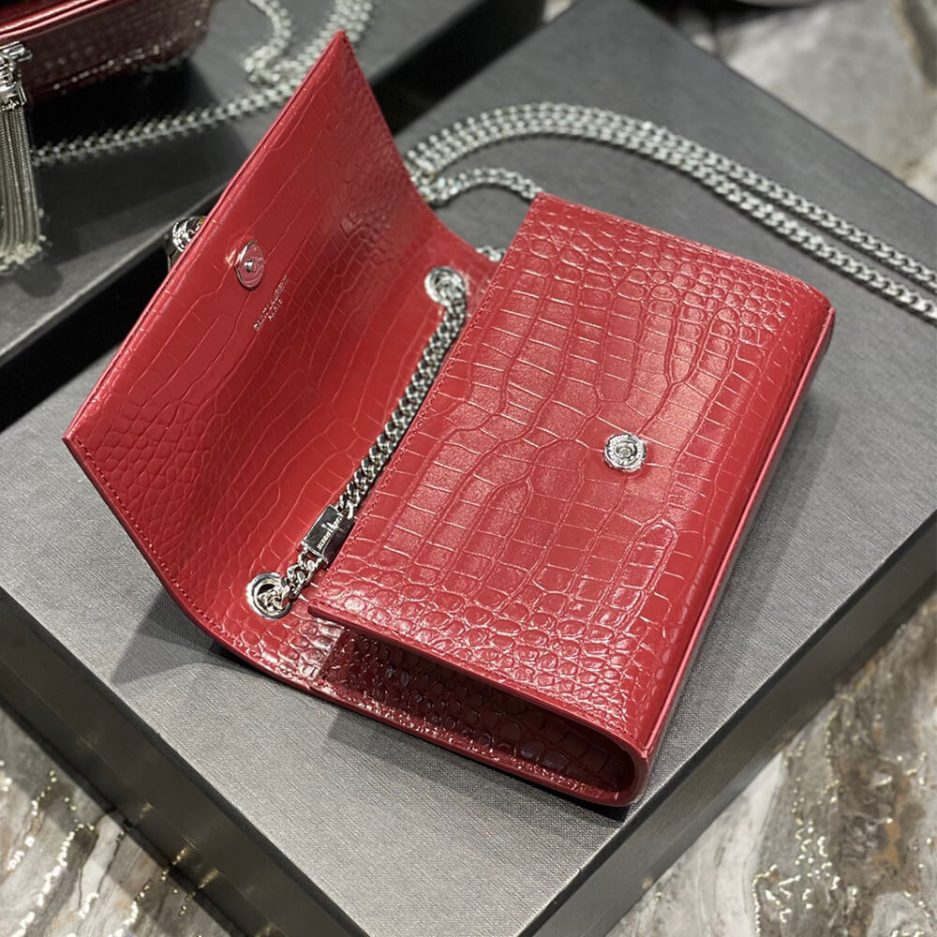 Y51 KATE EMBOSSED SHOULDER BAG