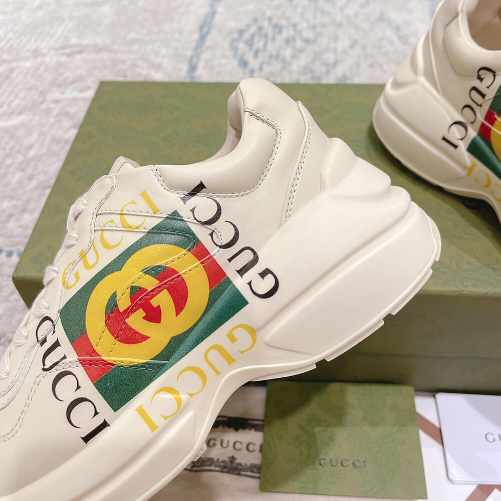 Rhyton Gvc*1 logo leather sneaker