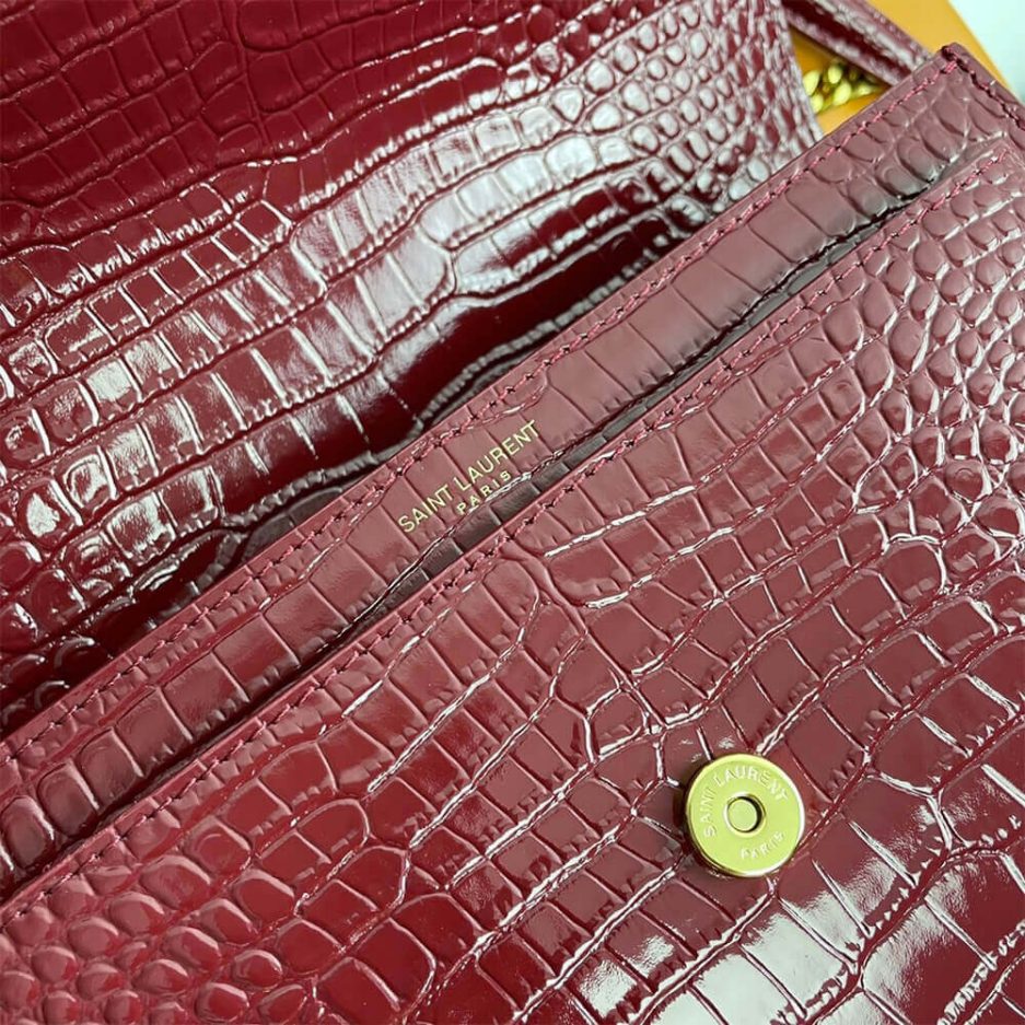 Y51 Crocodile-embossed leather SUNSET Medium