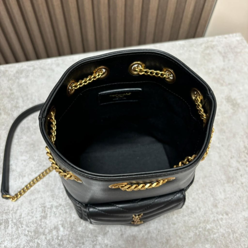 Y51 Joe quilted lambskin mini bucket bag