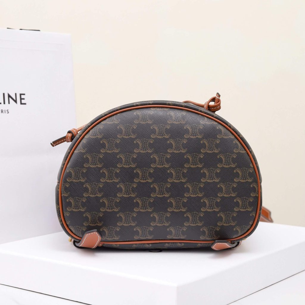 Ce1i*e FOLCO Logo Print Calfskin Medium Backpack